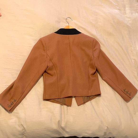 TROUVE Cropped Wool Inverted Collar Blazer Jacket Size Small - Picture 6 of 9